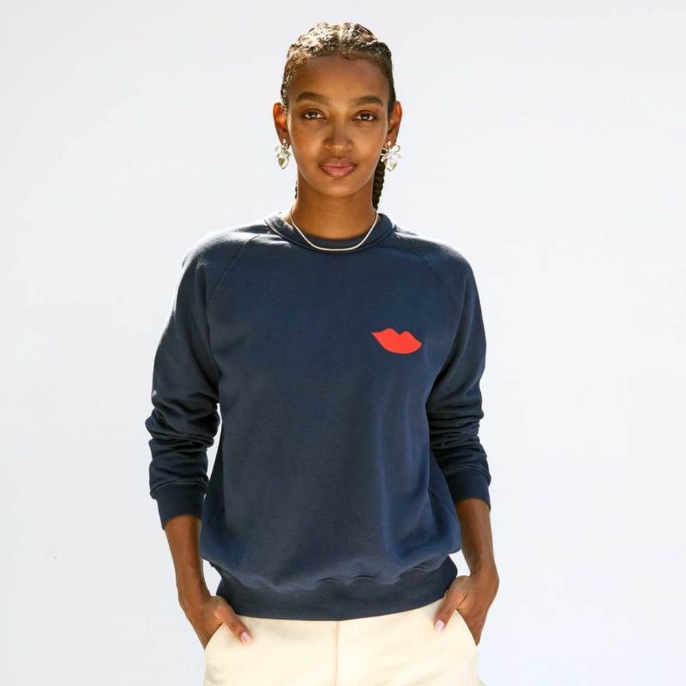 Clare V Navy Sweatshirt XXL
